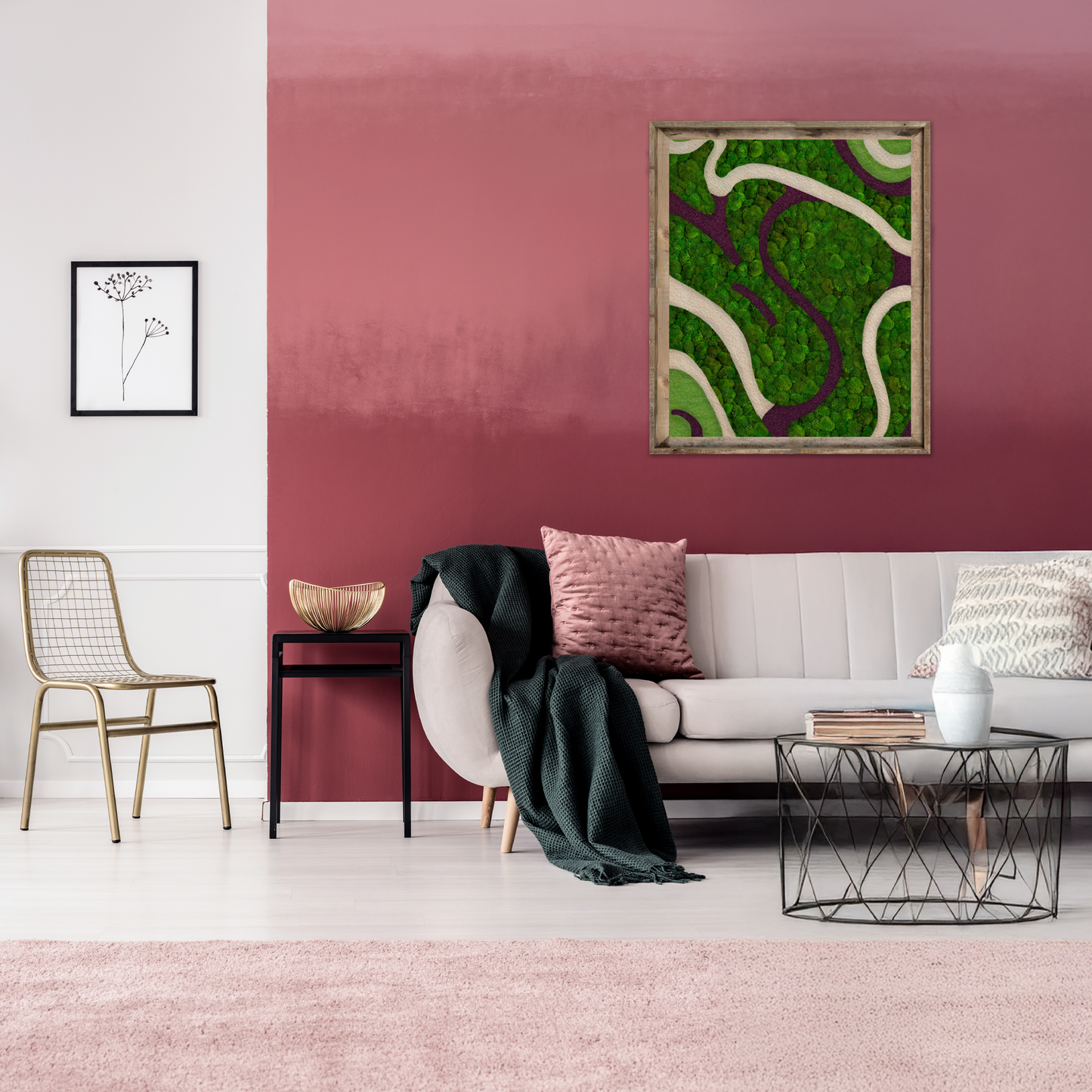 🌿Bold. Abstract. Completely Biophilic "Ribbons of Moss"