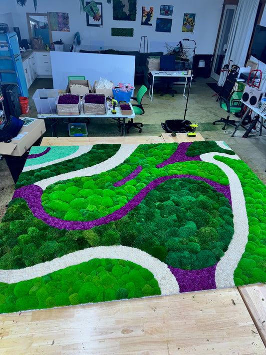 🌿Bold. Abstract. Completely Biophilic "Ribbons of Moss"